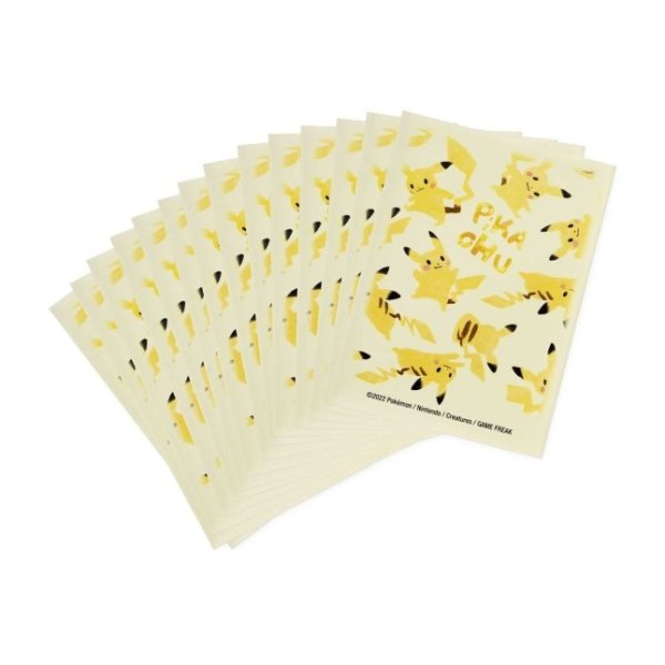 画像1: 【海外限定】Pokémon TCG: Pikachu Allover Card Sleeves (65 Sleeves)【サプライ】 (1)